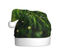 Adult plush Christmas hat WHJSHOP Dew on the grass Pattern soft and comfortable for parties dances Halloween