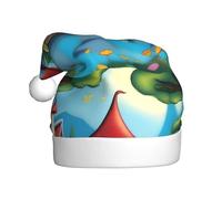 Adult plush Christmas hat WHJSHOP Fairytale Town Picture soft and comfortable for parties dances Halloween