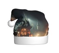 Adult plush Christmas hat WHJSHOP Ghost Town Mania Pattern soft and comfortable for parties dances Halloween