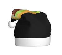 Adult plush Christmas hat WHJSHOP Hamburger shaped gummy candy Pattern with soft touch for Christmas party
