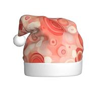 Adult plush Christmas hat WHJSHOP Repetition of circles Pattern with soft touch for Christmas party