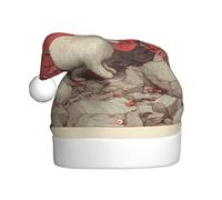 Adult plush Christmas hat WHJSHOP Resurrection Rabbit Hole Pattern with soft touch for Christmas party