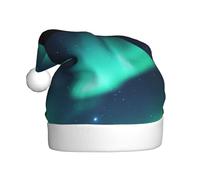 Adult plush Christmas hat WHJSHOP Sky Aurora Pattern soft and comfortable for parties dances Halloween