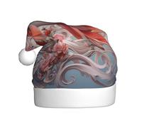 Adult plush Christmas hat WHJSHOP Small fish in the petals Picture soft and comfortable for parties dances Halloween