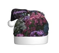 Adult plush Christmas hat WHJSHOP The Ghost in the Flowers Pattern with soft touch for Christmas party