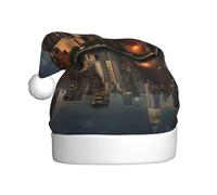 Adult plush Christmas hat WHJSHOP The New York City skyline Pattern with soft touch for Christmas party