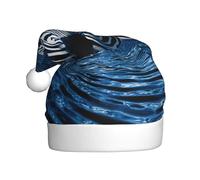 Adult plush Christmas hat WHJSHOP Zebra in the vortex Pattern with soft touch for Christmas party