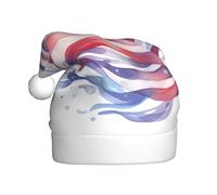 Adult plush Christmas hat WHJSSF American flag Printed soft and comfortable for parties dances Halloween
