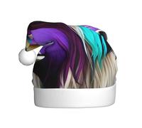 Adult plush Christmas hat WHJSSF Colorful cow's head Printed soft and comfortable for parties dances Halloween