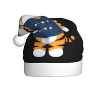 Adult plush Christmas hat WHJSSF Little tiger wearing a nightcap Printed soft and comfortable for parties dances Halloween