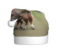 Adult plush Christmas hat YYHHAOFA Alpaca's body display Picture with soft touch for Christmas party