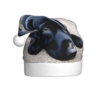Adult plush Christmas hat YYHHAOFA cute Labrador Dog Picture with soft touch for Christmas party