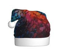 Adult plush Christmas hat YYHHAOFA Rainbow fragments fish scales Picture with soft touch for Christmas party