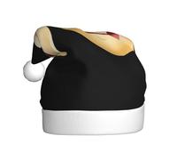 Adult plush Christmas hat YYHHAOFA Shy Smile Picture with soft touch for Christmas party