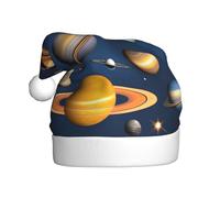 Adult plush Christmas hat YYHHAOFA Solar System Planets Picture with soft touch for Christmas party