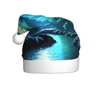 Adult plush Christmas hat YYHHAOFA Water Moon Cave Picture with soft touch for Christmas party