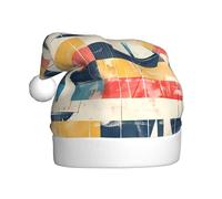 Adult plush Christmas hat YYHHAOFA words stripes yacht Picture with soft touch for Christmas party suitable for men and women