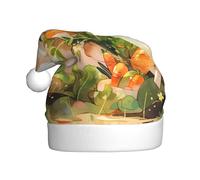 Adult plush Christmas hat YYHWHJDE A little wallaby pulling radish Printing with soft touch for Christmas party