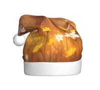 Adult plush Christmas hat YYHWHJDE Calf in the wheat field Printing with soft touch for Christmas party