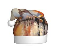 Adult plush Christmas hat YYHWHJDE Eiffel Tower Paris Painting Printing soft and comfortable for parties dances Halloween