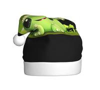 Adult plush Christmas hat YYHWHJDE Green mushroom monster Printing soft and comfortable for parties dances Halloween