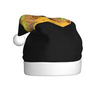 Adult plush Christmas hat YYHWHJDE Horrible cave Printing with soft touch for Christmas party