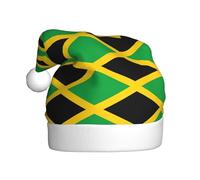 Adult plush Christmas hat YYHWHJDE jamaica flag Printing with soft touch for Christmas party