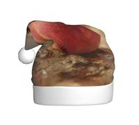 Adult plush Christmas hat YYHWHJDE Little bee on peach Printing with soft touch for Christmas party