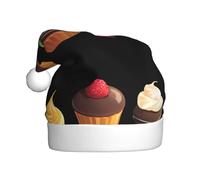 Adult plush Christmas hat YYHWHJDE Sweet delicacies Printing with soft touch for Christmas party