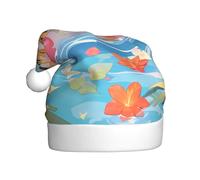 Adult plush Christmas hat YYHWHJDE Swimming tiger cub Printing with soft touch for Christmas party