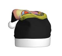 Adult plush Christmas hat YYHWHJDE Tent on hill and sunset Printing with soft touch for Christmas party