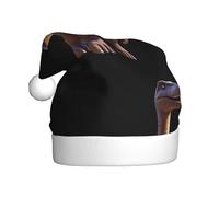 Adult plush Christmas hat YYHWHJDE The arrogant Diplodocus Printing with soft touch for Christmas party