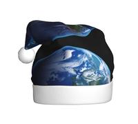 Adult plush Christmas hat YYHWHJDE The Earth of Hope Printing with soft touch for Christmas party