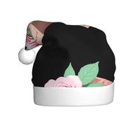Adult plush Christmas hat YYHWHJDE The everlasting rose brick Printing with soft touch for Christmas party