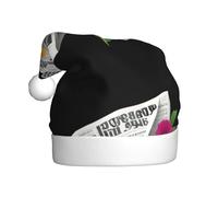 Adult plush Christmas hat YYHWHJDE The first romance in the morning Printing with soft touch for Christmas party
