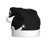 Adult plush Christmas hat YYHWHJDE The ghost of skateboarding Printing with soft touch for Christmas party