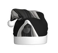 Adult plush Christmas hat YYHWHJDE The mystery under the veil Printing with soft touch for Christmas party