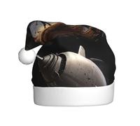 Adult plush Christmas hat YYHWHJDE The power of a tornado Printing with soft touch for Christmas party