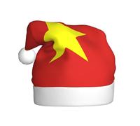 Adult plush Christmas hat YYHWHJDE Vietnamese flag Printing with soft touch for Christmas party
