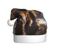 Adult Plush Hat, Lone Hyena Print Design, Soft and Skin-Friendly, Not Tight, Suitable for Holiday Wear. Black