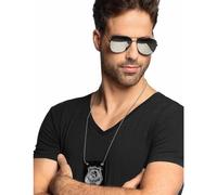 Police Aviator Sunglasses Mens Womens Film TV Cops Fancy Dress Costume Accessory