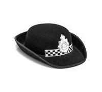 Adult Police Woman Hat | Fancy Dress Wpc Police Hat With Checked Band And Badge | Police Constable Hat Party Hats For Adults Police Costume Accessory