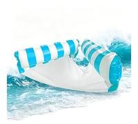 Adult Pool Raft | Two in Inflatable Stripe Patterned Portable Hammock,Lounge Chairs Floating On Water - for Water Sea Pond Fairy Outdoor Indoor Camping Travel