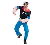 Adult Popeye Costume, Black, Size M, Women Black