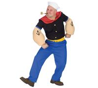 Adult Popeye Fancy Dress Costume Medium