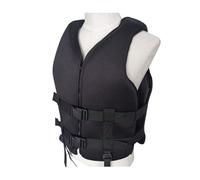 Adult Portable Kayaking Jacket with Zipper, Adjustable Kayaking Jacket for Drifting, Surfing, Fishing, and Water Sports(Black A,S)