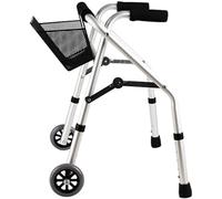 Adult Portable Walker Walking Aid Hemiplegia Mobility Support Standing Frame 8 Wheels Walkers for Seniors for The Mobility Needs of 150-180 Cm Walker for Seniors with Adjustab