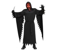 Adult Pumpkin Ghost Face Fancy Dress Costume Standard
