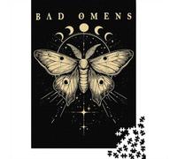 Adult Puzzle, 1000 Pieces, Bad Omens Moth And Moon Phases, 38x26cm/1000pcs
