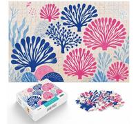 Adult Puzzle, 1000 Pieces, Blue And Berry Pink Art, 1000pcs (52x38cm)